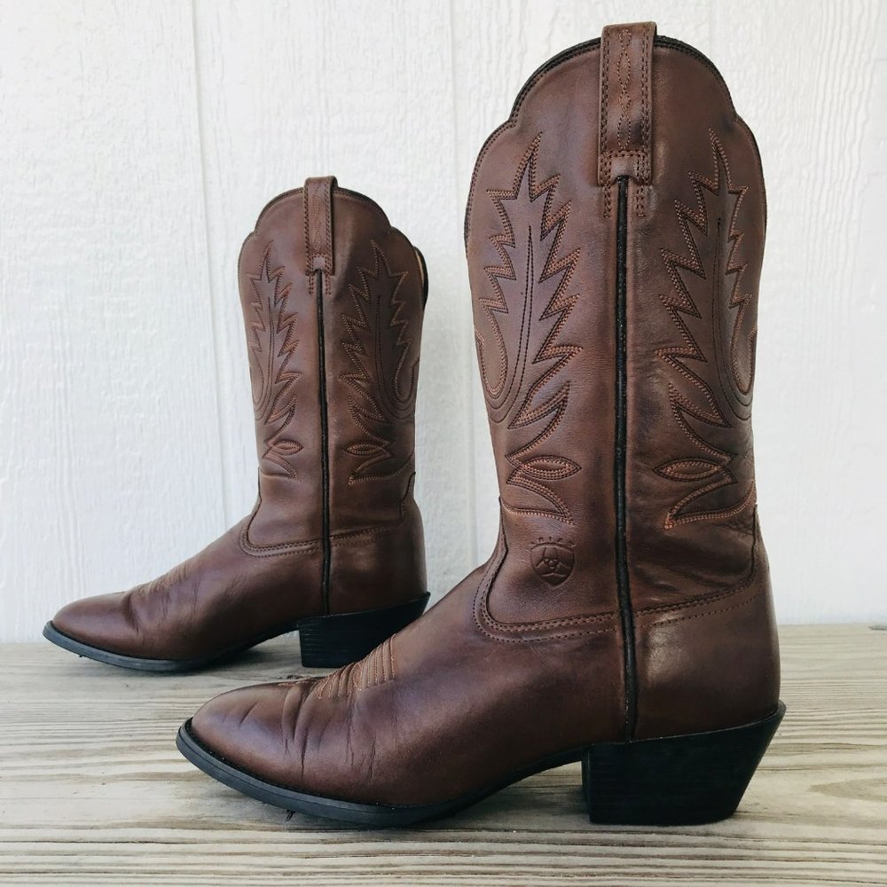 Ariat Heritage Cowboy Western Boots | 8C | Brown Leather
